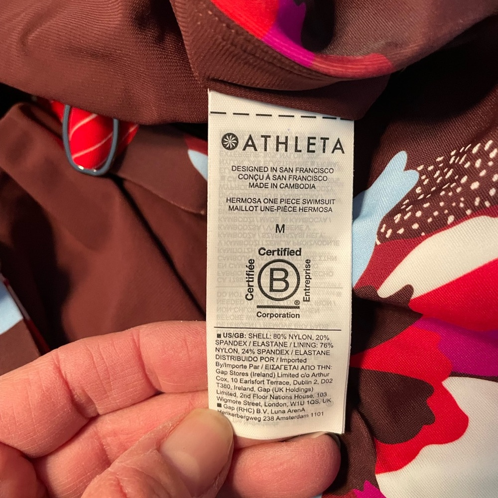 NWT Athleta Hermosa one piece swimsuit - MEDIUM - bloom decadent chocolate - Picture 6 of 6